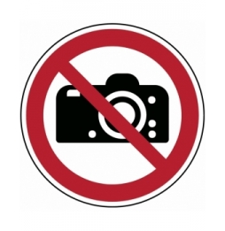 Znak bezpieczeństwa ISO – Zakaz fotografowania, P/P029/NT/TW-DIA100-1