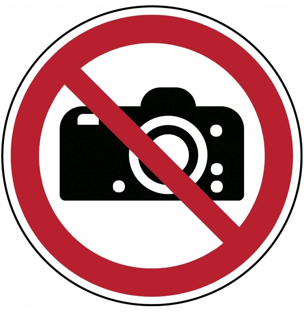 Znak bezpieczeństwa ISO – Zakaz fotografowania, P/P029/NT/TW-DIA200-1