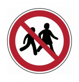 Znaki bezpieczeństwa ISO – Zakaz wstępu dzieciom, P/P036/NT/TW-DIA100-1