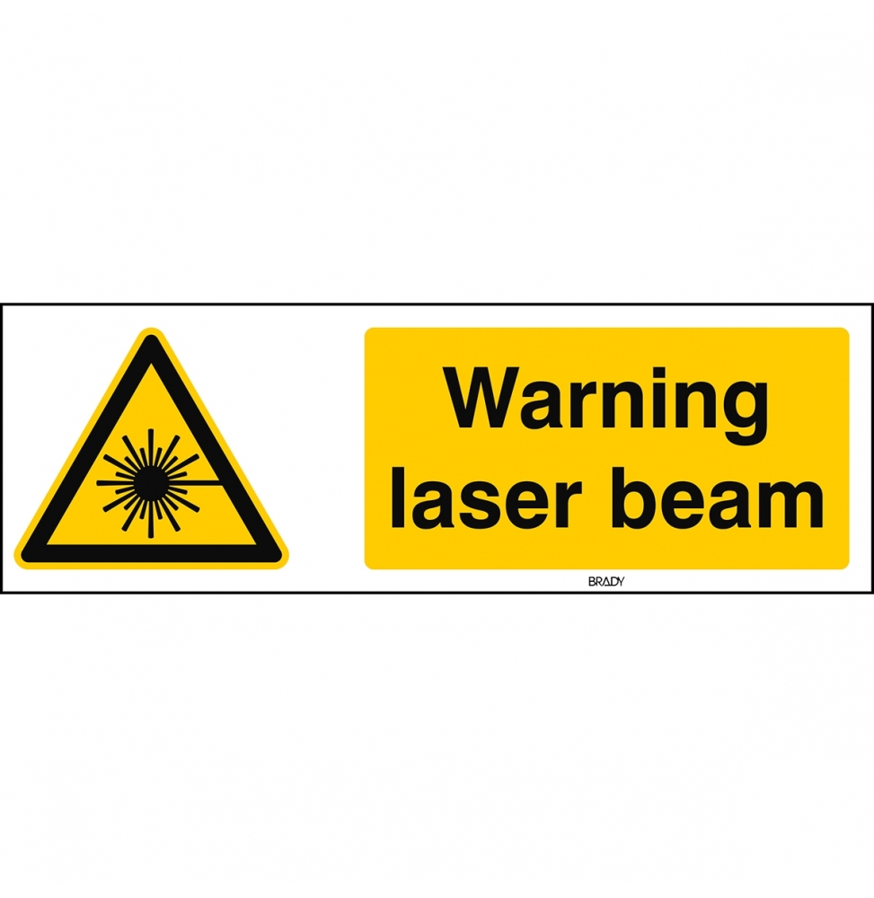 Znak bezpieczeństwa ISO – Ostrzeżenie przed wiązką laserową, W/W004/EN258/TW-297X105-1