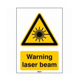 Znak bezpieczeństwa ISO – Ostrzeżenie przed wiązką laserową, W/W004/EN258/TW-148X210-1