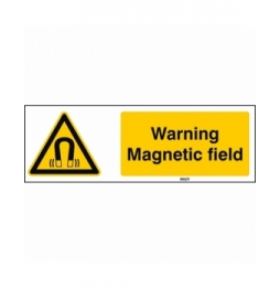 Znak bezpieczeństwa ISO – Uwaga, silne pole magnetyczne, W/W006/EN247/TW-297X105-1