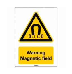 Znak bezpieczeństwa ISO – Uwaga, silne pole magnetyczne, W/W006/EN247/TW-210X297-1