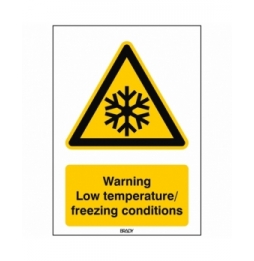Znak bezpieczeństwa ISO – Uwaga, niska temperatura, W/W010/EN246/TW-148X210-1