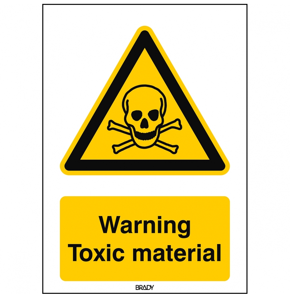 Znak bezpieczeństwa ISO – Ostrzeżenie przed materiałem toksycznym, W/W016/EN267/TW-297X420-1