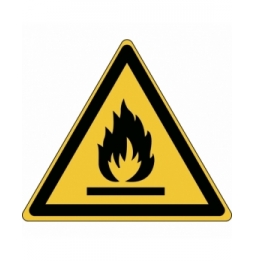 Znak bezpieczeństwa ISO – Ostrzeżenie przed niebezpieczeństwem pożaru / subst…, W/W021/NT/TW-TRI100-1