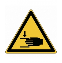 Znak bezpieczeństwa ISO – Uwaga, ryzyko zgniecenia dłoni, W/W024/NT/TW-TRI100-1