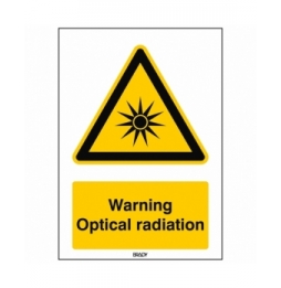Znak bezpieczeństwa ISO – Uwaga, promieniowanie optyczne, W/W027/EN260/TW-297X420-1