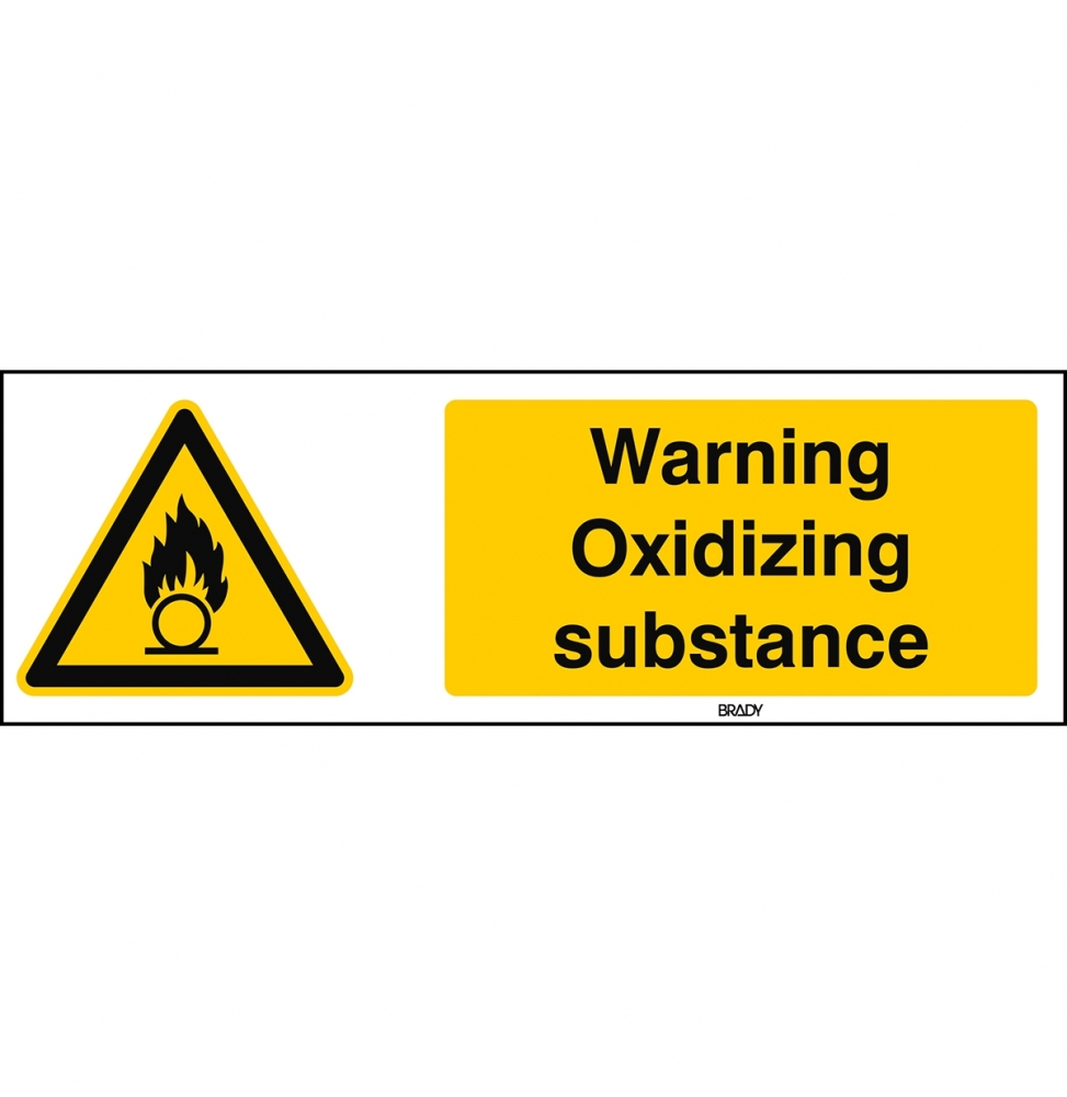 Znak bezpieczeństwa ISO – Ostrzeżenie przed substancjami o właściwościach utl…, W/W028/EN263/TW-150X50-1