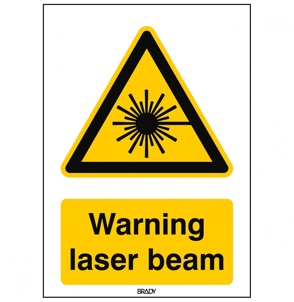 Znak bezpieczeństwa ISO – Ostrzeżenie przed wiązką laserową, W/W004/EN258/TWM-148X210-1