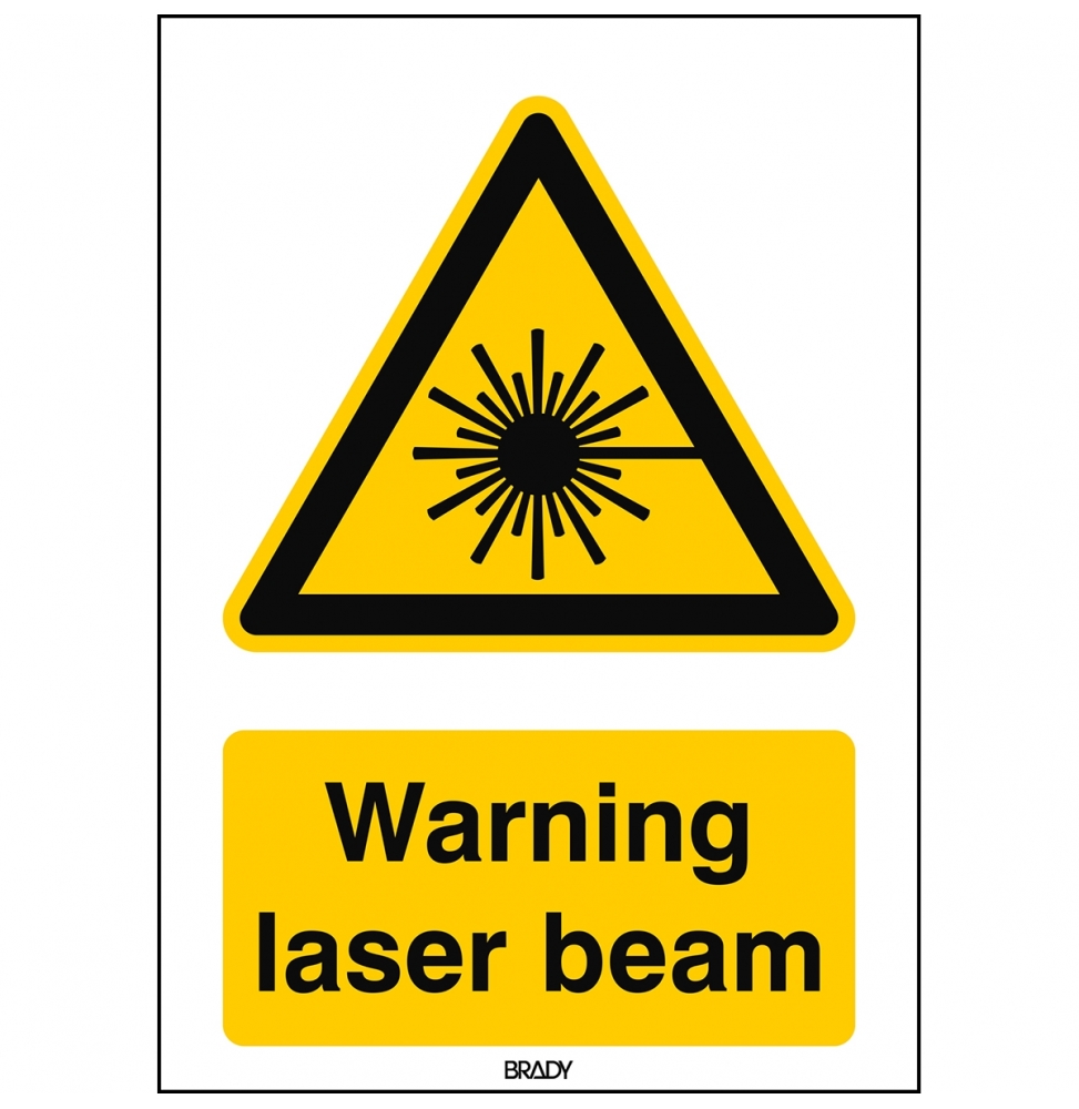 Znak bezpieczeństwa ISO – Ostrzeżenie przed wiązką laserową, W/W004/EN258/TWM-210X297-1