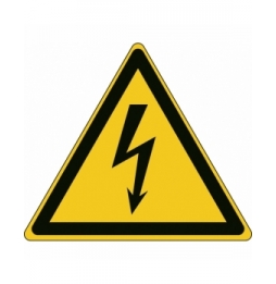Znak bezpieczeństwa ISO – Uwaga, elektryczność, W/W012/NT/TWM-TRI315-1