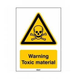 Znak bezpieczeństwa ISO – Ostrzeżenie przed materiałem toksycznym, W/W016/EN267/TWM-148X210-1