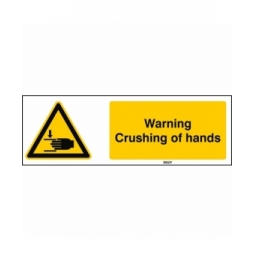 Znak bezpieczeństwa ISO – Uwaga, ryzyko zgniecenia dłoni, W/W024/EN251/TWM-297X105-1