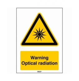 Znak bezpieczeństwa ISO – Uwaga, promieniowanie optyczne, W/W027/EN260/TWM-297X420-1