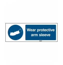 Znak bezpieczeństwa ISO - Nakaz stosowania rękawa ochronnego, M/PIC903/EN511/PE-297X105-1