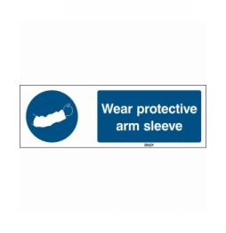 Znak bezpieczeństwa ISO - Nakaz stosowania rękawa ochronnego, M/PIC903/EN511/PP-150X50-1