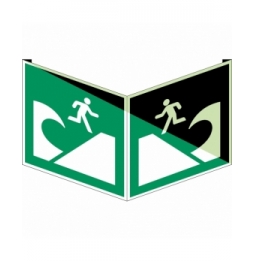 Znak bezpieczeństwa ISO – Miejsce ewakuacji przed tsunami, E/E062/NT/VPVC-PHOLUMB-151X151-1