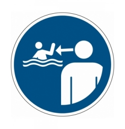 Znak bezpieczeństwa ISO – Nie pozostawiać dzieci w wodzie bez nadzoru, M/M054/NT/PE-DIA100-1
