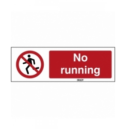 Znak bezpieczeństwa ISO – Zakaz biegania, P/P048/EN466/PP-600X200-1