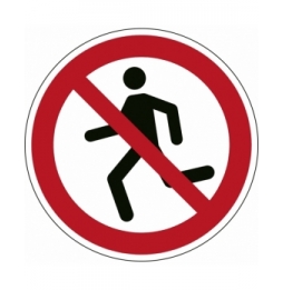 Znak bezpieczeństwa ISO – Zakaz biegania (7szt.), P/P048/NT/PE-DIA25-7