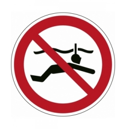 Znak bezpieczeństwa ISO – Zakaz nurkowania z rurką, P/P050/NT/PE-DIA100-1