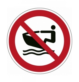 Znak bezpieczeństwa ISO – Zakaz używania skuterów wodnych, P/P057/NT/PE-DIA100-1