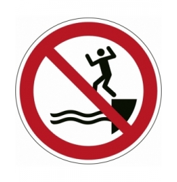 Znak bezpieczeństwa ISO – Zakaz wykonywania skoków do wody, P/P061/NT/PE-DIA100-1