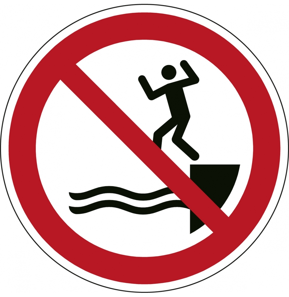 Znak bezpieczeństwa ISO – Zakaz wykonywania skoków do wody, P/P061/NT/PE-DIA100-1