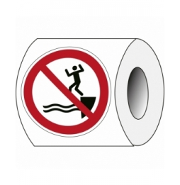 Znak bezpieczeństwa ISO – Zakaz wykonywania skoków do wody (250szt.), P/P061/NT/PE-DIA50-250