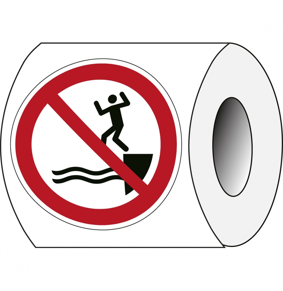Znak bezpieczeństwa ISO – Zakaz wykonywania skoków do wody (250szt.), P/P061/NT/PE-DIA50-250