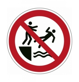 Znak bezpieczeństwa ISO – Zakaz spychania do wody, P/P062/NT/PE-DIA150-1