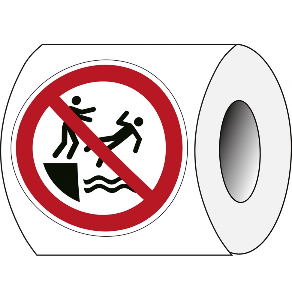 Znak bezpieczeństwa ISO – Zakaz spychania do wody (250szt.), P/P062/NT/PE-DIA50-250
