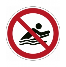 Znak bezpieczeństwa ISO – Zakaz surfowania w pozycji na brzuchu (2szt.), P/P063/NT/PE-DIA50-2