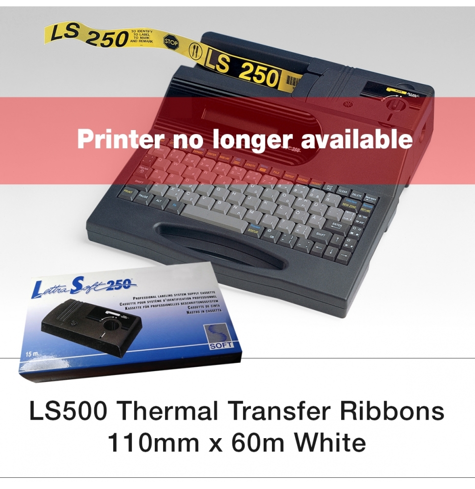 Kalka white termotransferowa LS500 Thermal Transfer Ribbons 110mm x 60m White 110.00 mm x60.00 m