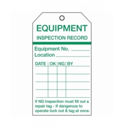 Zawieszki kontroli urządzeń (10szt.), TAG-E-EQUIPMENT-175*100