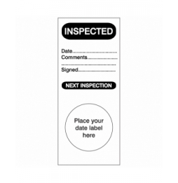 Etykiety konserwacyjne i serwisowe – Wykonano inspekcję (40szt.), PLAC-INSPECTED 40X95MM