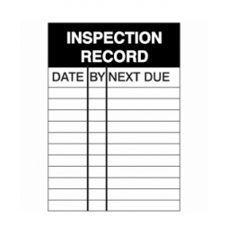 Tabliczki inspekcji – Zapis inspekcji (10szt.), WO-E-INSPECTION REC-100*150