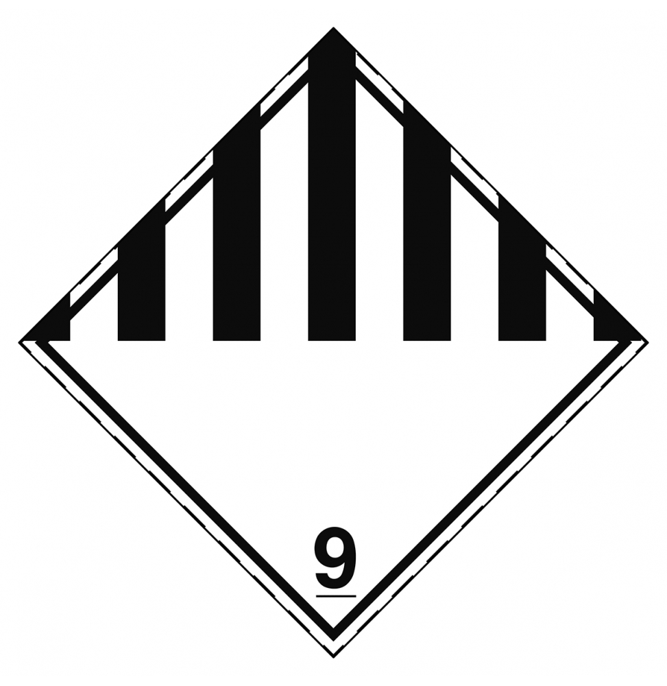 Znak transportowy – ADR 9 – Substancja niebezpieczna, ADR 9-200*200-B754
