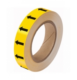 Taśma ze strzałkami kierunkowymi (1300szt.), ARROW TAPE: BLACK/YELLOW 25MMX33M