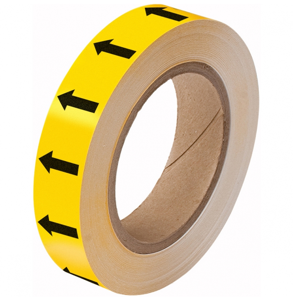 Taśma ze strzałkami kierunkowymi (1300szt.), ARROW TAPE: BLACK/YELLOW 25MMX33M