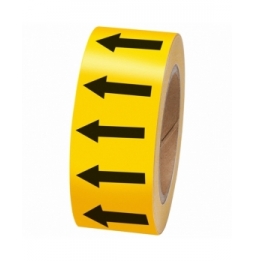 Taśma ze strzałkami kierunkowymi (1300szt.), ARROW TAPE: BLACK/YELLOW 50MMX33M