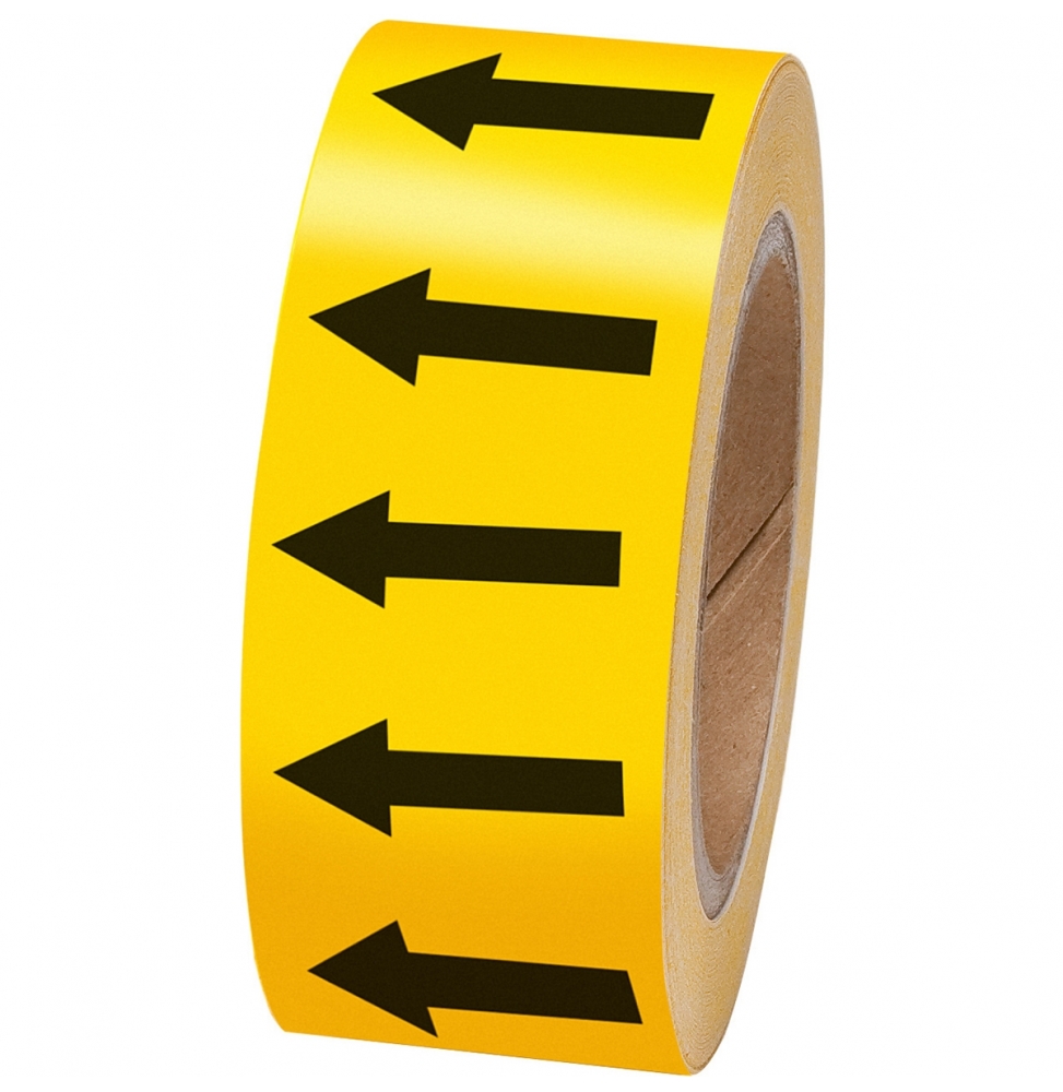 Taśma ze strzałkami kierunkowymi (1300szt.), ARROW TAPE: BLACK/YELLOW 50MMX33M