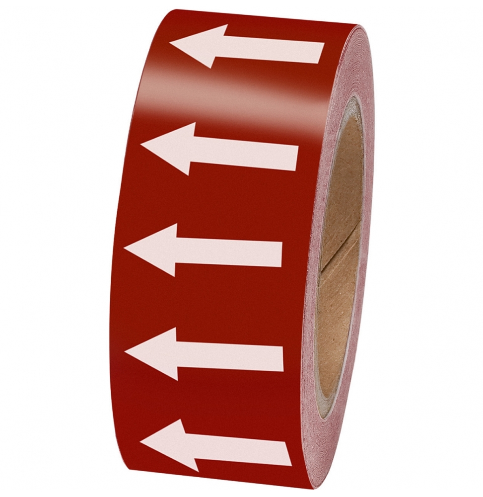 Taśma ze strzałkami kierunkowymi (1300szt.), ARROW TAPE: WHITE/RED 50MMX33M