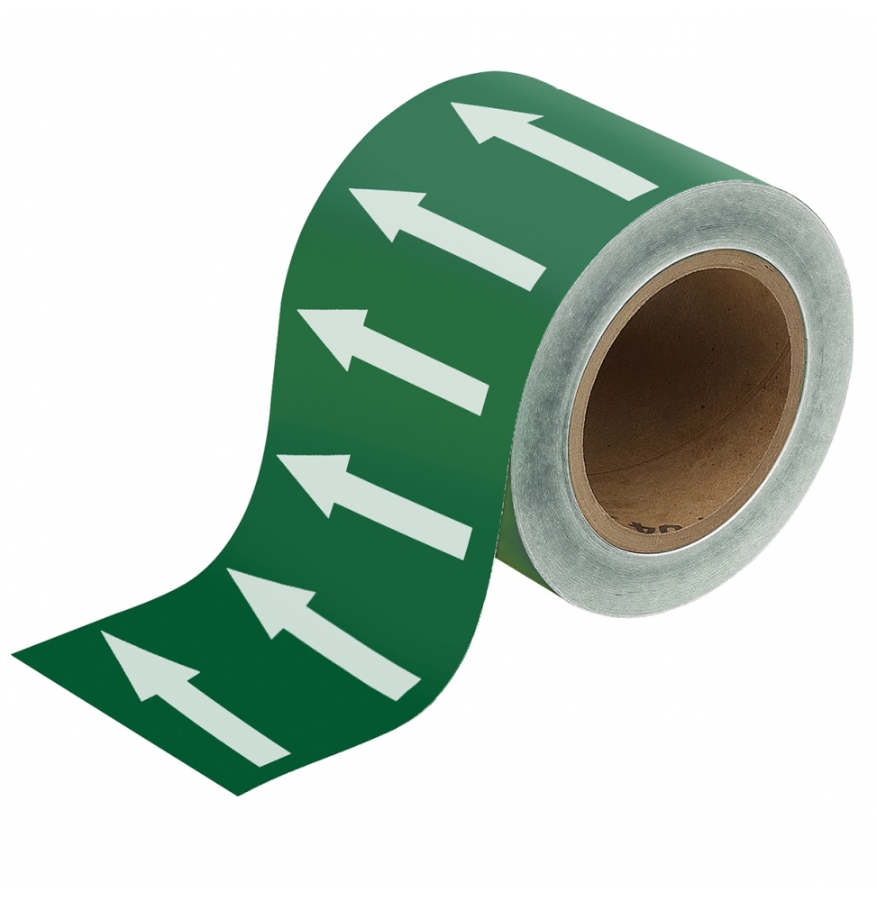 Taśma ze strzałkami kierunkowymi (1300szt.), ARROW TAPE: WHITE/GREEN 100MMX33M