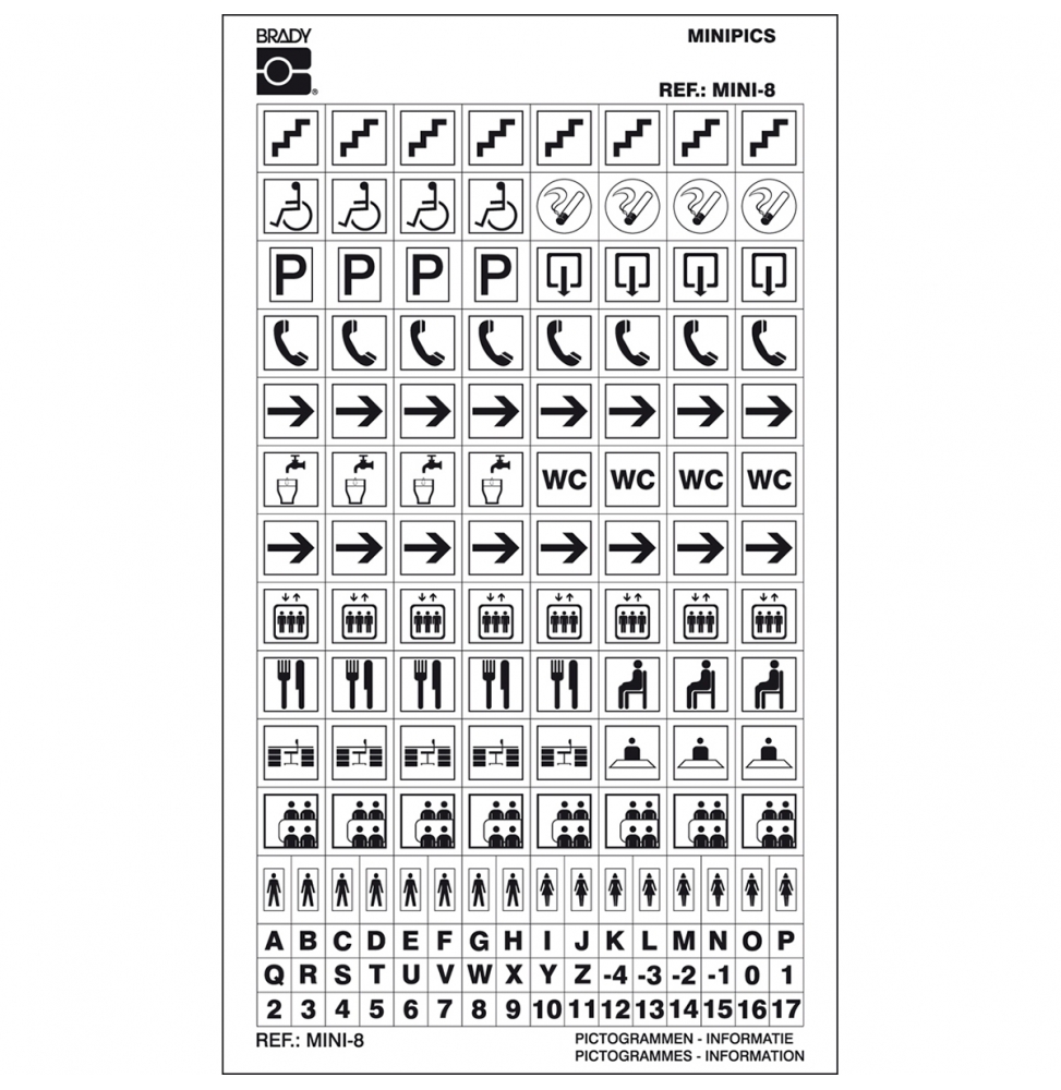 Minipiktogramy – Mini 8: Informacyjne (96szt.), MINI-8