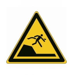 Znak bezpieczeństwa ISO – Ostrzeżenie przed nagłym uskokiem dna w basenach pł…, W/W050/NT/PP-TRI100-1