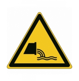 Znak bezpieczeństwa ISO – Ostrzeżenie przed wypływającymi nieczystościami, W/W055/NT/ALU-TRI100-1