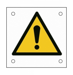 Znak bezpieczeństwa ISO – Ogólny znak ostrzegawczy, W/W001/NT/ALU05-50X50-1