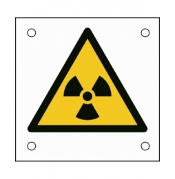 Znak bezpieczeństwa ISO – Uwaga, materiał radioaktywny lub promieniowanie jon…, W/W003/NT/ALU05-50X50-1